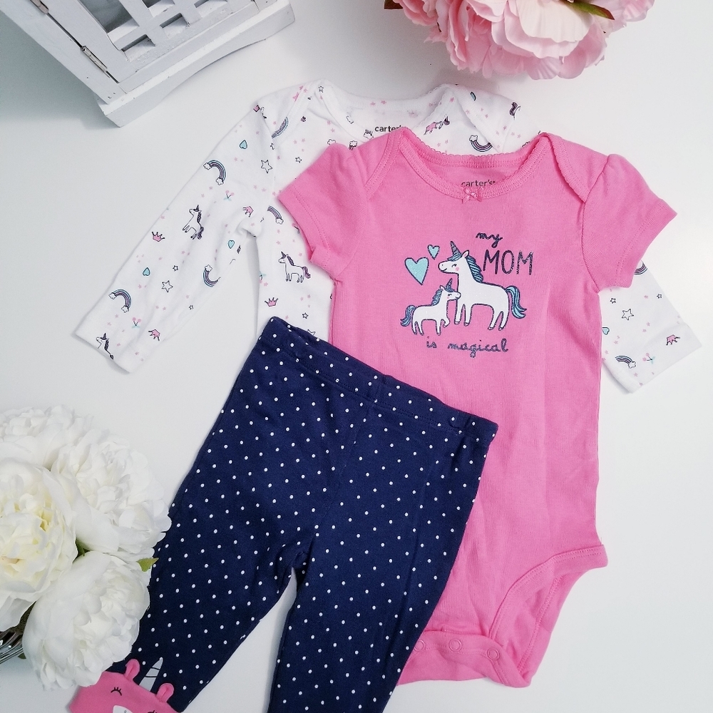 NEW! CARTER'S - 6M - 3 Piece set outfit